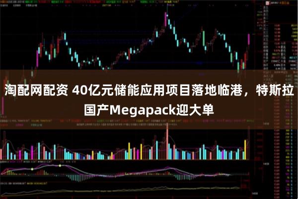 淘配网配资 40亿元储能应用项目落地临港，特斯拉国产Megapack迎大单